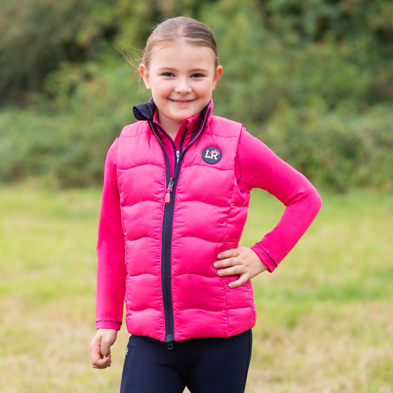 Little Rider Analise Reversible Padded Gilet- Navy/Pink-4
